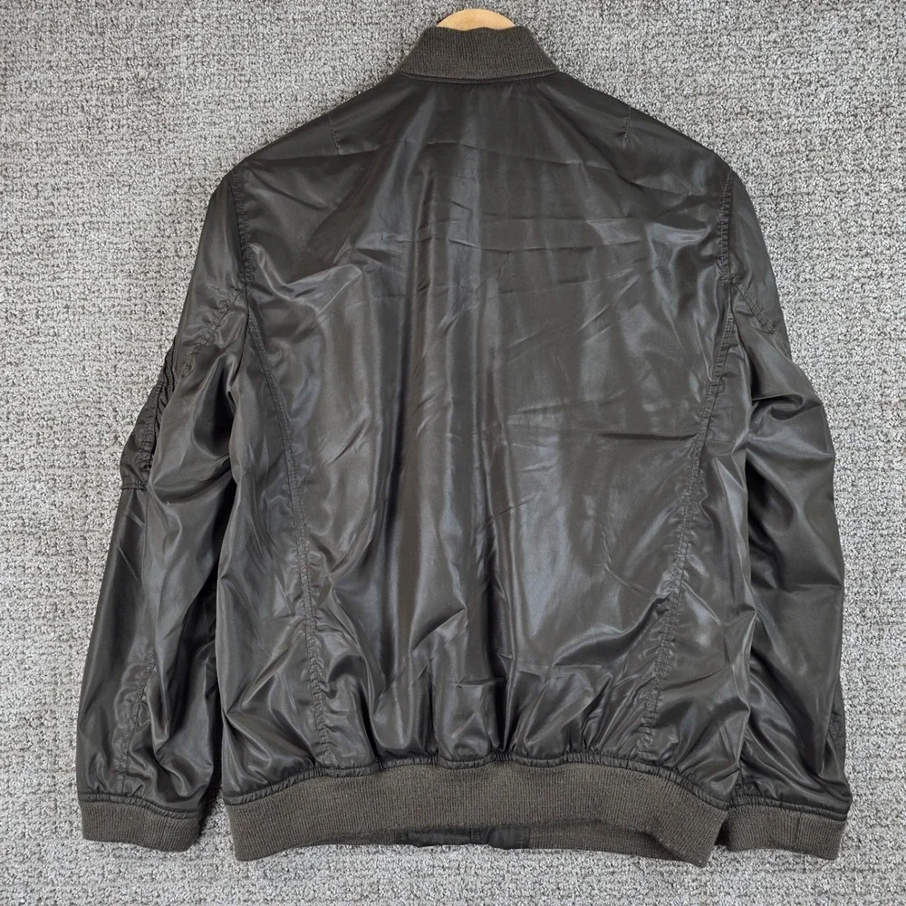 Denim & Supply Ralph Lauren Mens Medium Bomber Flight Jacket Green‎ Lined